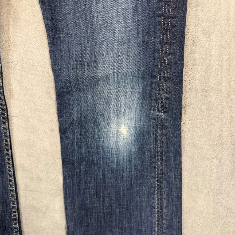 Hudson Beth Baby Bootcut Jeans Women's Size 28‎ Blue Dark Wash Distressed Denim